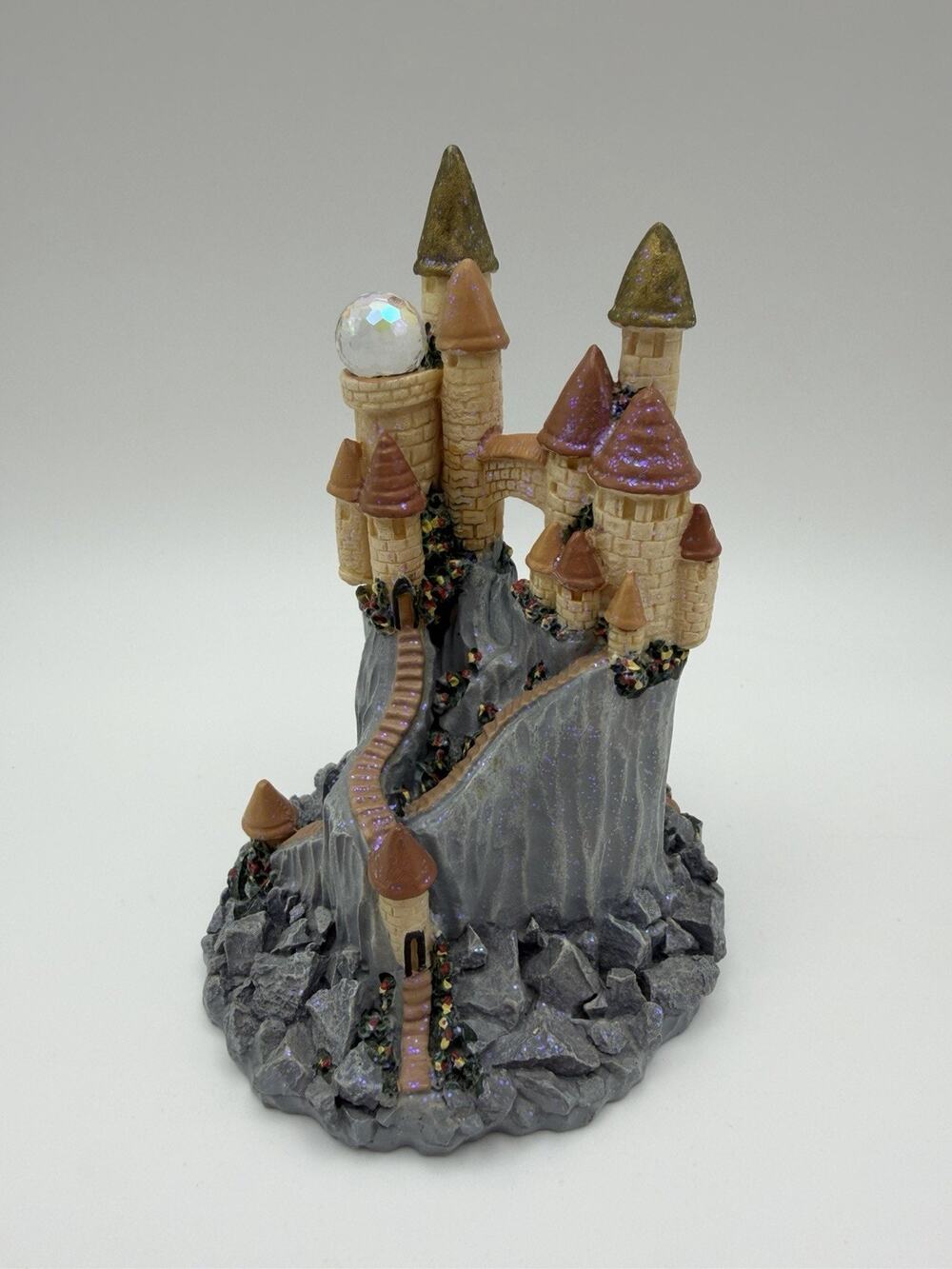 Spoontiques Vintage Fantasy Castle Crystal Ball Tower Resin Mystical Figurine